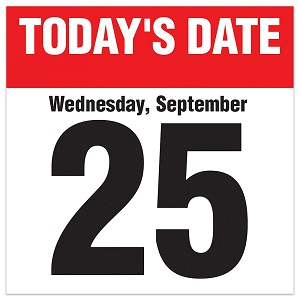 What is today\'s date?